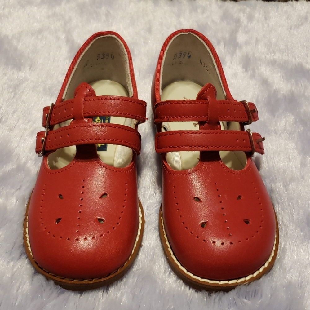 Amilio double buckle toddler leather Mary Jane